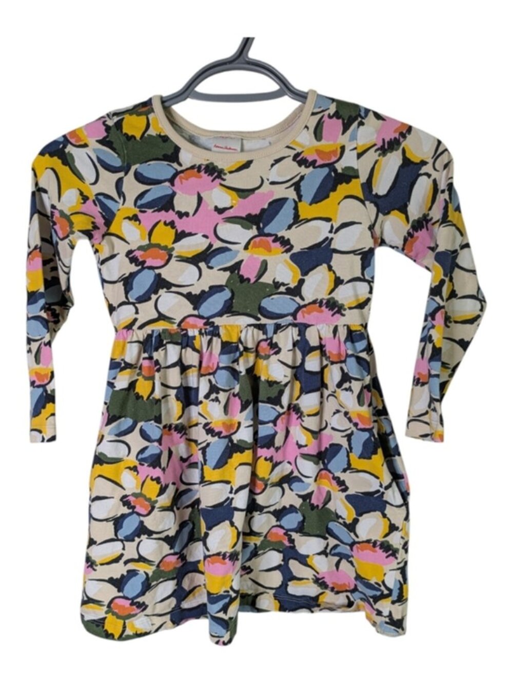 Hanna Andersson Elizabeth Playdress Multi Floral Size 5 Fit & Flare Long Sleeve